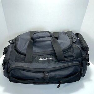 Eddie Bauer Duffel Bag with strap Carry On Multi Zipper Travel Sports Black navy